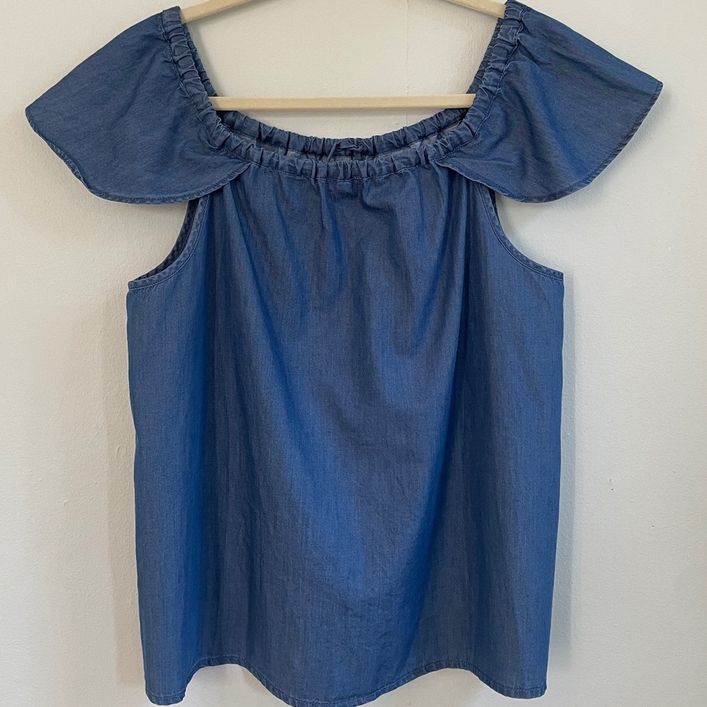 NWT J Crew Denim Top, Sz M